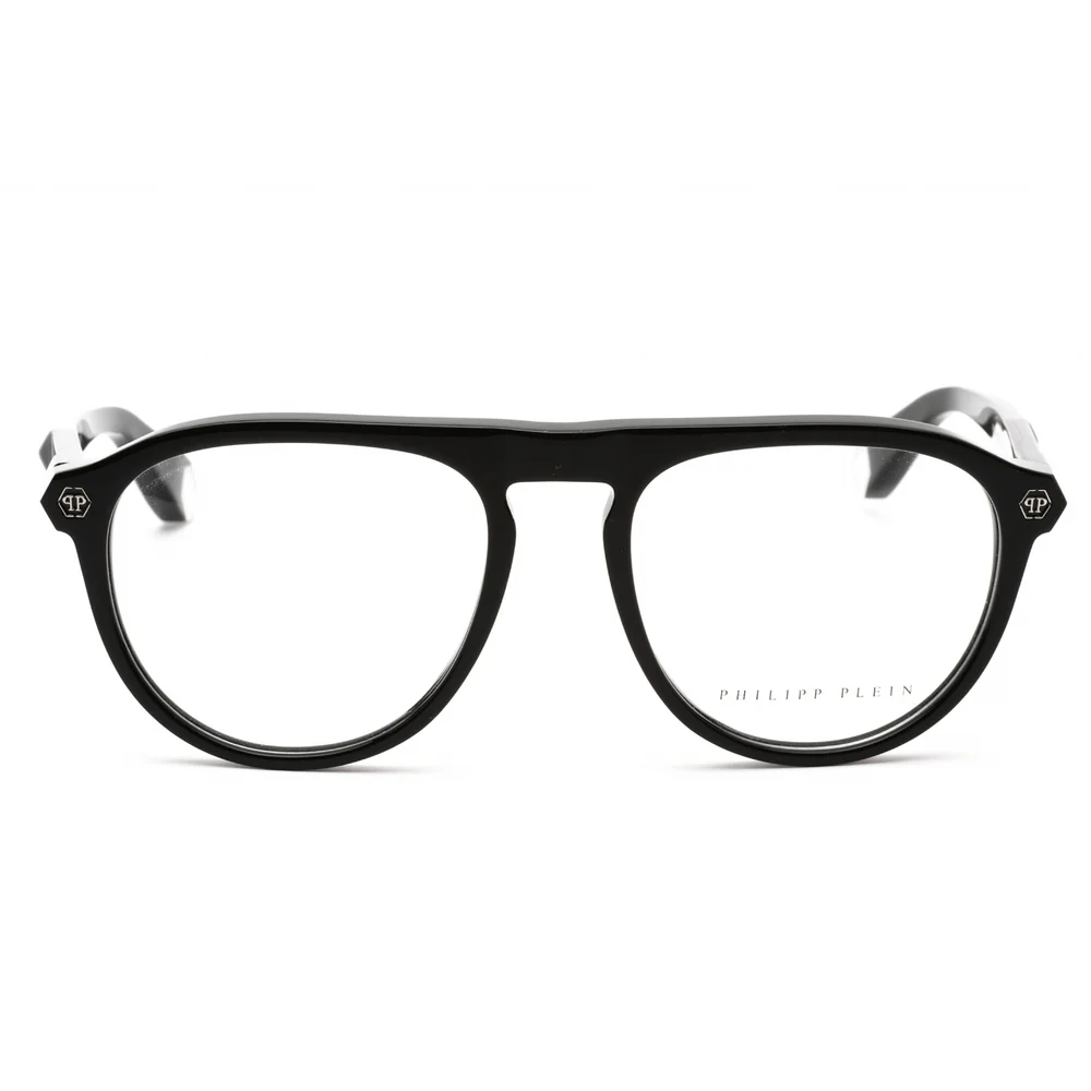 Philipp Plein VPP016M Eyeglasses Black Plastic Round